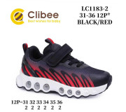 Кросівки дитячі Clibee LC1183-2 black-red 31-36