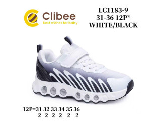 Кроссовки детские Clibee LC1183-9 white-black 31-36