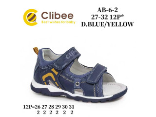 Босоніжки дитячі Clibee AB-6-2 d.blue-yellow 27-32