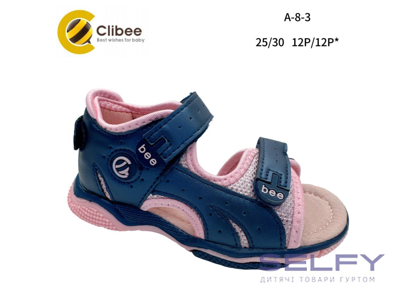 Босоніжки дитячі Clibee A-8-3 blue-pink 25-30, Фото 1