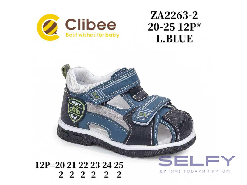 Босоніжки дитячі Clibee ZA2263-2 l.blue 20-25, Фото 1