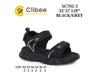 Босоножки детские ClibeeAC702-2 black-grey 32-37