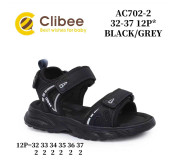 Босоніжки дитячі Clibee AC702-2 black-grey 32-37