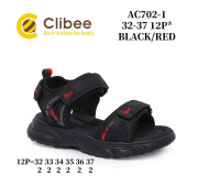 Босоножки детские Clibee AC702-1 black-red 32-37