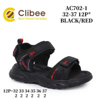 Босоніжки дитячі Clibee AC702-1 black-red 32-37