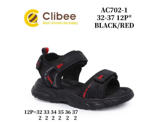 Босоножки детские Clibee AC702-1 black-red 32-37