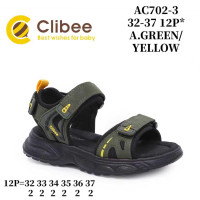 Босоніжки дитячі Clibee AC702-3 a.green-yellow 32-37