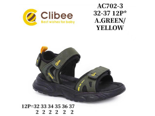 Босоніжки дитячі Clibee AC702-3 a.green-yellow 32-37