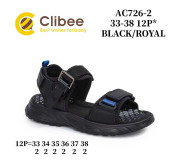 Босоніжки дитячі Clibee AC726-2 black-royal 33-38