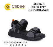 Босоніжки дитячі Clibee AC726-3 grey-orange 33-38