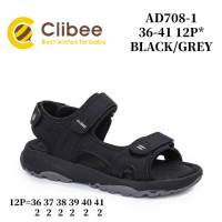 Босоніжки дитячі Clibee AD708-1 black-grey 36-41