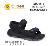 Босоніжки дитячі Clibee AD708-1 black-grey 36-41