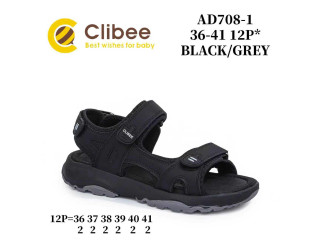 Босоніжки дитячі Clibee AD708-1 black-grey 36-41