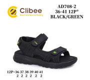 Босоніжки дитячі Clibee AD708-2 black-green 36-41
