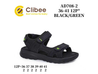 Босоніжки дитячі Clibee AD708-2 black-green 36-41
