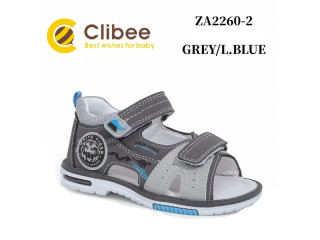 Босоніжки дитячі ClibeeZA2260-2 grey- l.blue 23-28