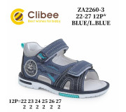 Босоніжки дитячі Clibee ZA2260-3 blue- l.blue 22-27
