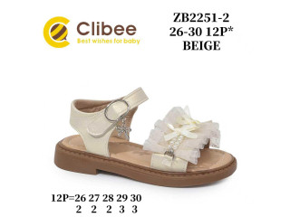 Босоніжки дитячі Clibee ZB2251-2 beige 26-30