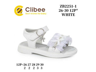 Босоніжки дитячі Clibee ZB2251-1 white 26-30