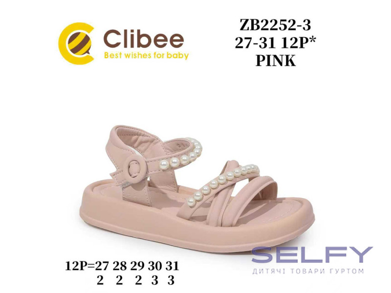 Босоніжки дитячі Clibee ZB2252-3 pink 27-31, Фото 1