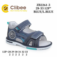 Босоніжки дитячі Clibee ZB2261-3 blue-l.blue 28-33