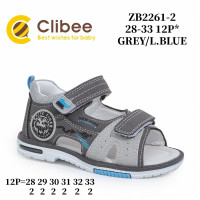 Босоніжки дитячі Clibee ZB2261-2 grey-l.blue 28-33