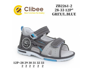 Босоніжки дитячі Clibee ZB2261-2 grey-l.blue 28-33