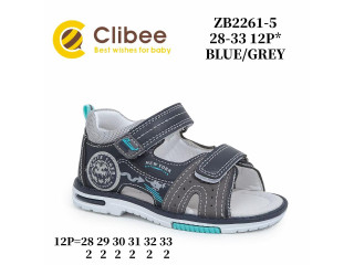 Босоніжки дитячі Clibee ZB2261-5 blue-grey 28-33