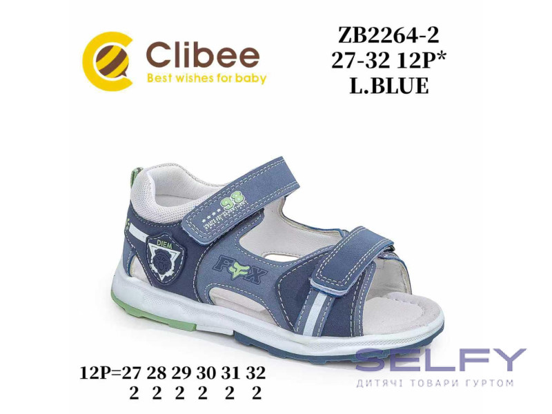 Босоніжки дитячі Clibee ZB2264-2 l.blue 27-32, Фото 1