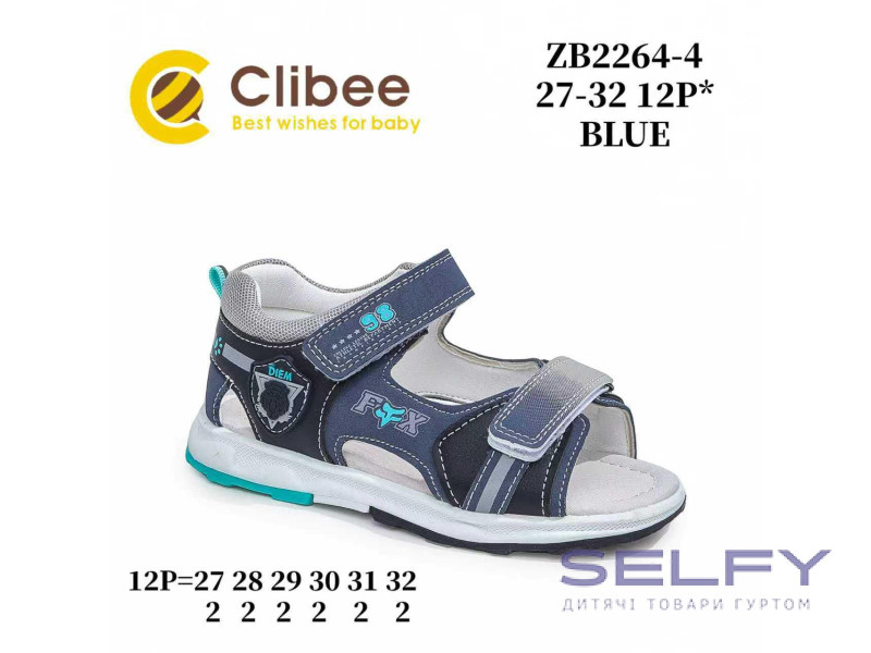 Босоніжки дитячі Clibee ZB2264-4 blue 27-32, Фото 1