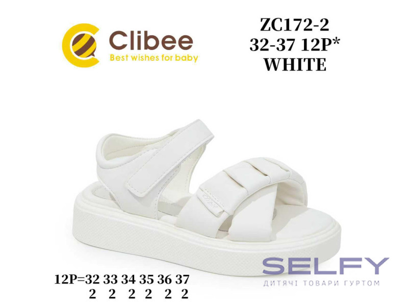 Босоніжки дитячі Clibee ZC172-2 white 32-37, Фото 1