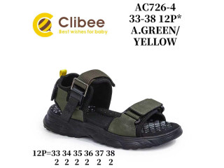 Босоніжки дитячі Clibee AC726-4 a.green-yellow 33-38