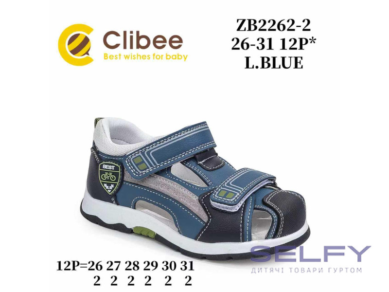 Босоніжки дитячі Clibee ZB2262-2 l.blue 26-31, Фото 1