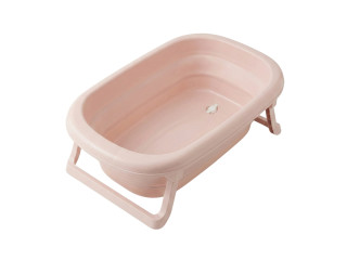 Ванна дитяча складна Foldable Bathtub з термометром, rosewater