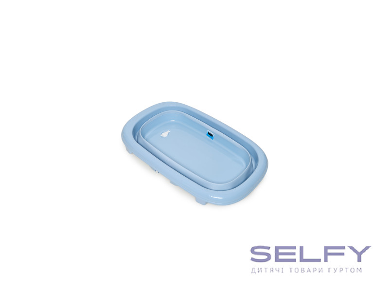 Ванна детская складная Foldable Bathtub с термометром, morning sky, Фото 3