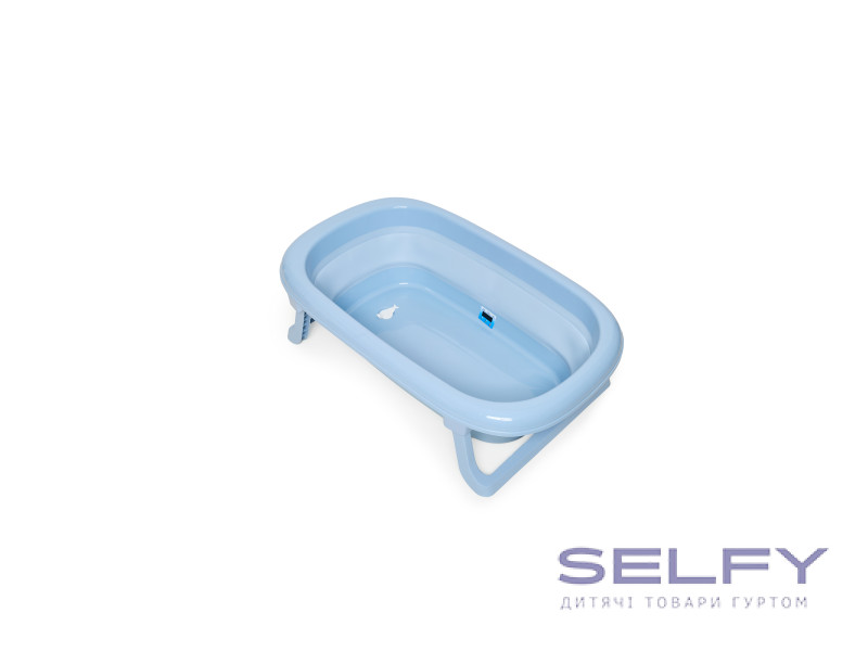 Ванна детская складная Foldable Bathtub с термометром, morning sky, Фото 4
