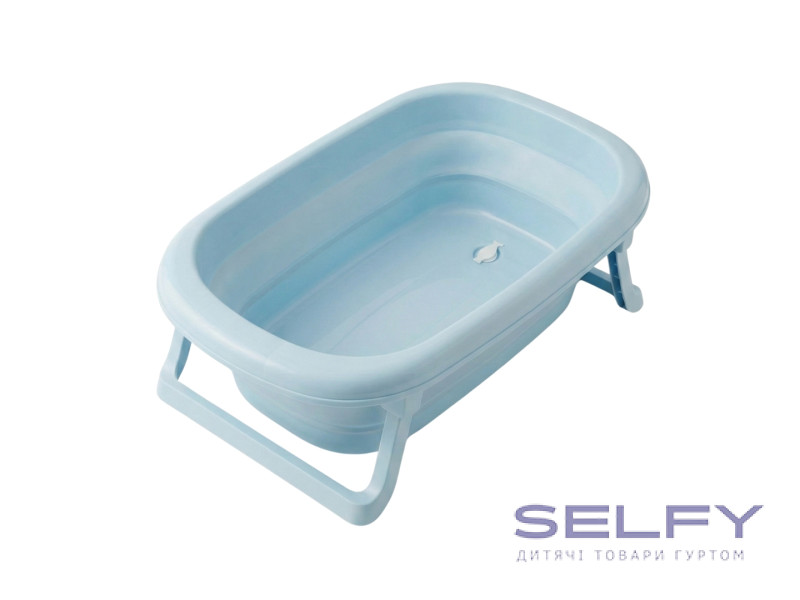 Ванна дитяча складна Foldable Bathtub з термометром, morning sky, Фото 1