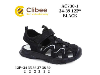 Босоніжки дитячі Clibee AC730-1 black 34-39