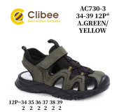 Босоніжки дитячі Clibee AC730-3 a.green-yellow 34-39