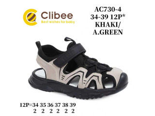 Босоніжки дитячі Clibee AC730-4 khaki-a.green 34-39
