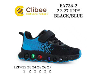 Кроссовки детские Clibee EA736-2 black-blue 22-27