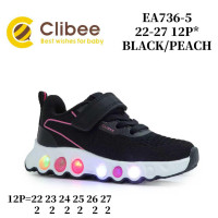 Кросівки дитячі Clibee EA736-5 black-peach 22-27