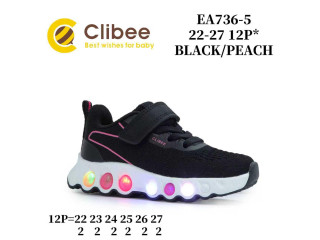 Кроссовки детские Clibee EA736-5 black-peach 22-27
