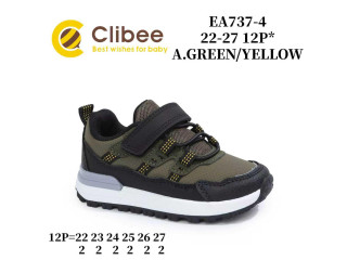 Кроссовки детские Clibee EA737-4 a.green-yellow 22-27