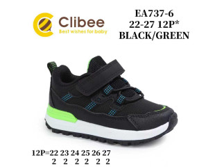 Кроссовки детские EA737-6 black-green 22-27