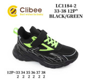 Кросівки дитячі Clibee LC1184-2 black-green 33-38