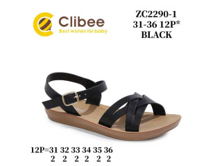 Босоніжки дитячі Clibee ZC2290-1 black 31-36