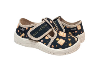 Галя 24-30 черный, бежевая подошва