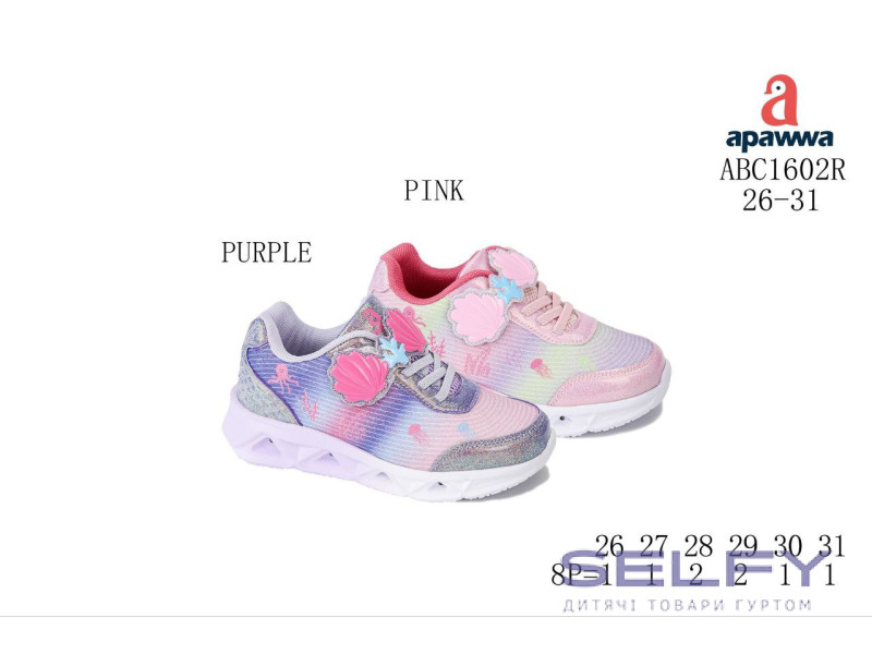Кросівки дитячі Apawwa ABC1602R pink 26-31, Фото 1