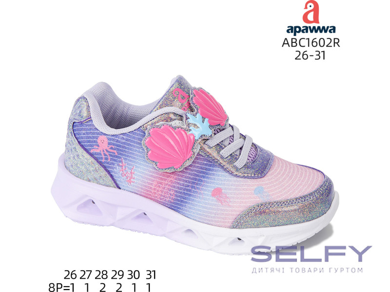 Кросівки дитячі Apawwa ABC1602R purple 26-31, Фото 1